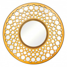 Круглое зеркало в золотой декоративной раме Round Gold 